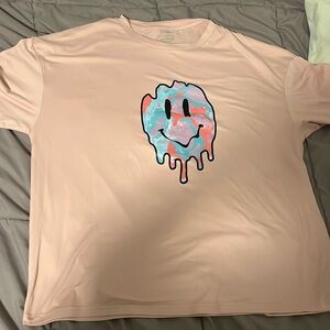 pink graphic tee